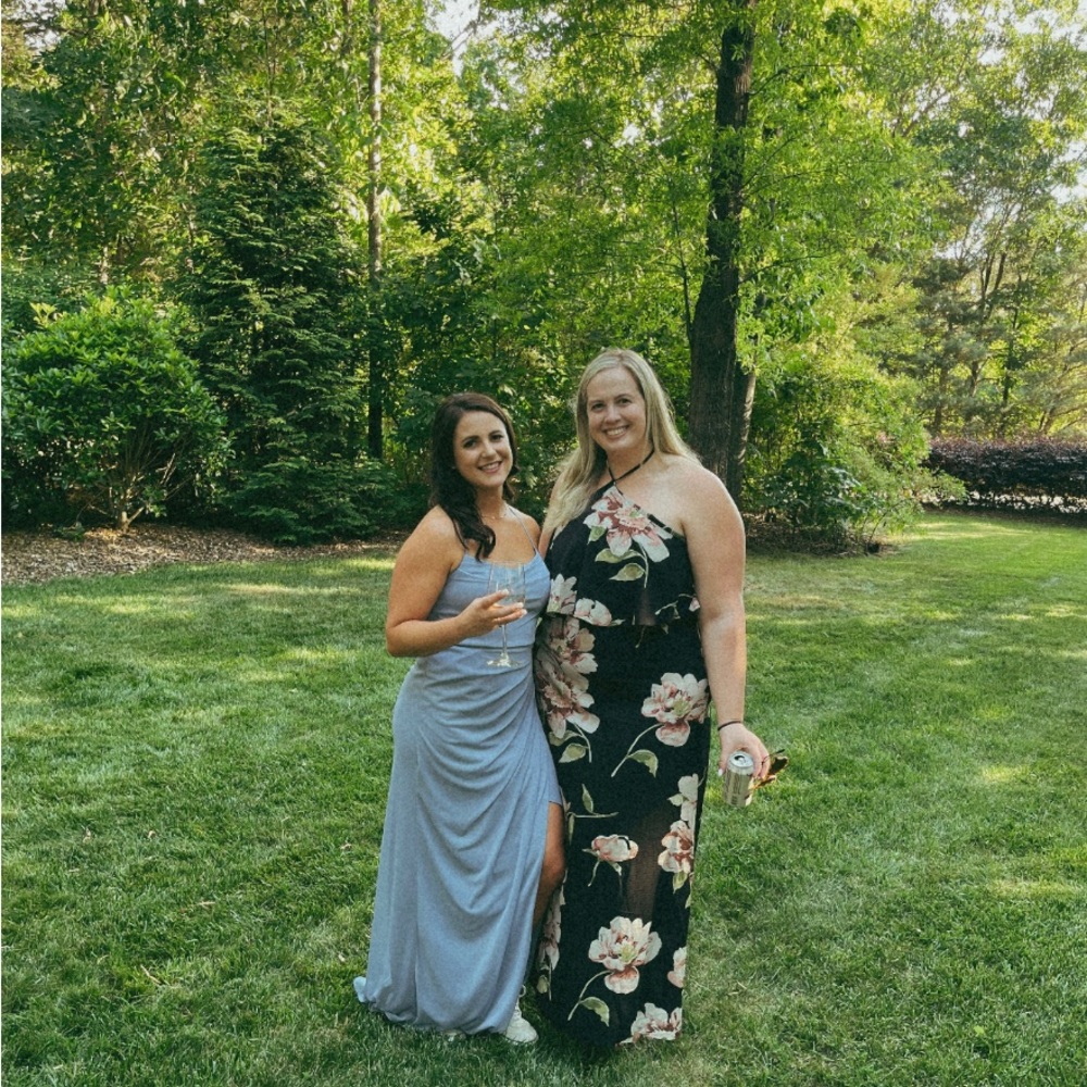 Black floral dress - perfect for wedding!